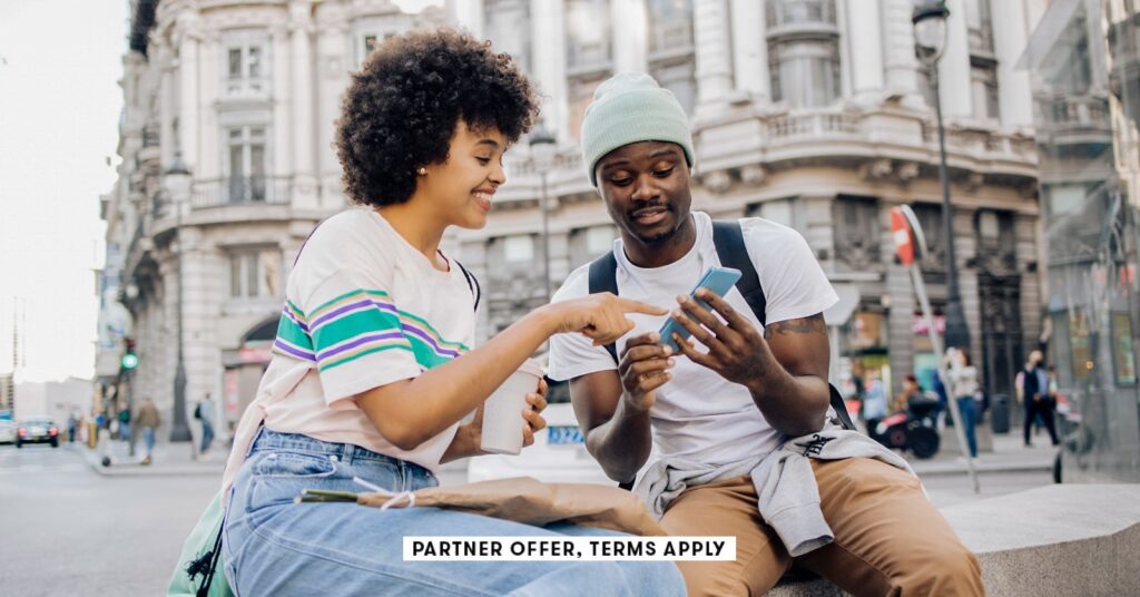 Absolute best welcome be offering: Amex Plat vs Sapphire Reserve vs Mission X social image partner offer terms apply friends on vacation using smartphone rgstudio 16.jpg