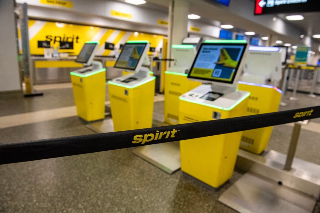 Spirit Airways is long gone. Will a large airfare spike be subsequent? spirit kiosks.jpg